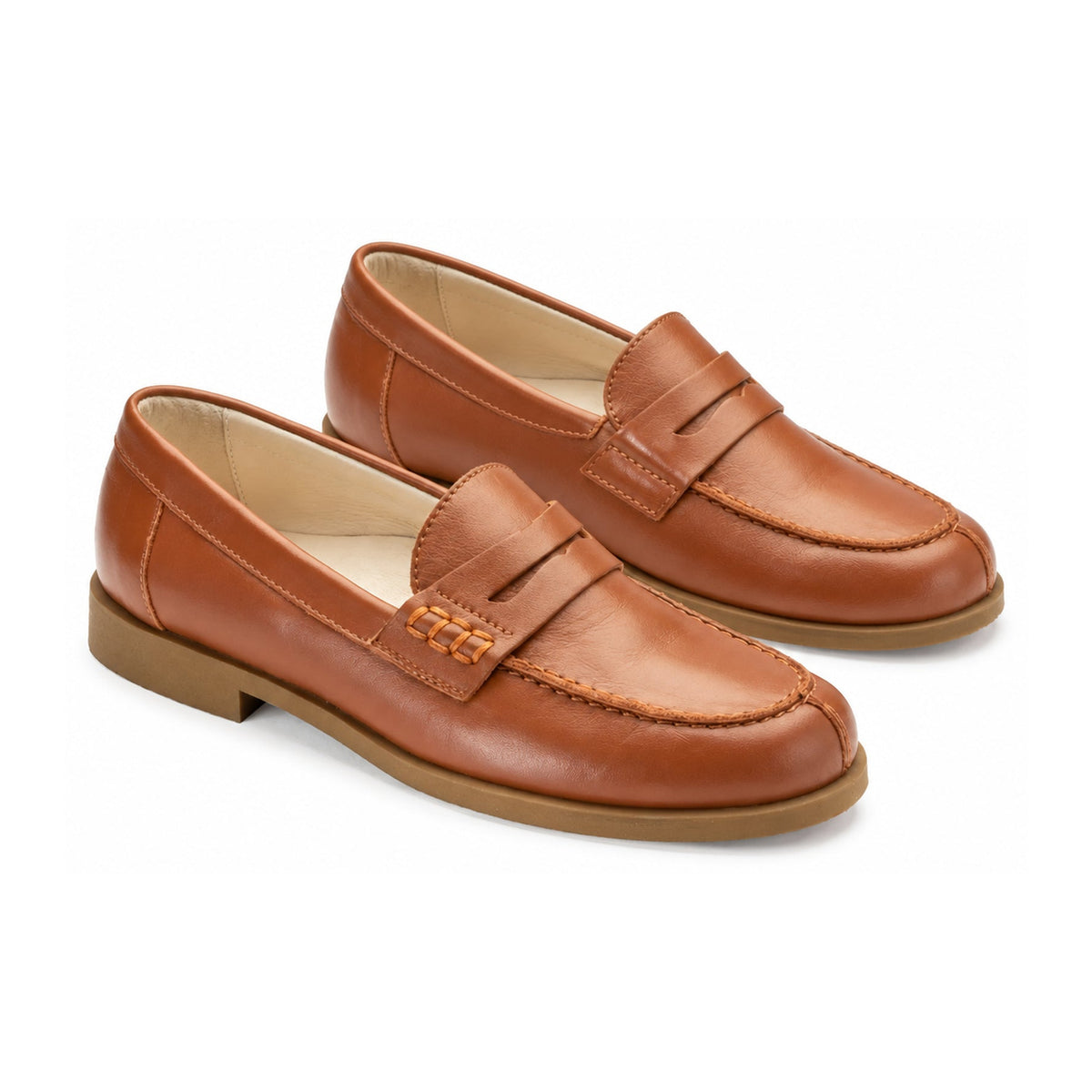 Tan Soft Leather Hard Loafer for Boy/Girl by London Kids