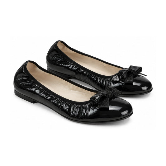 Black Patent Leather Flats for Girl by London Kids