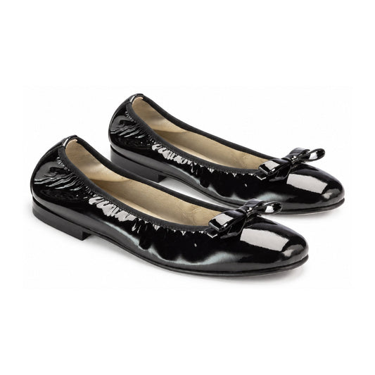 Black Patent Leather Flats for Girl by London Kids