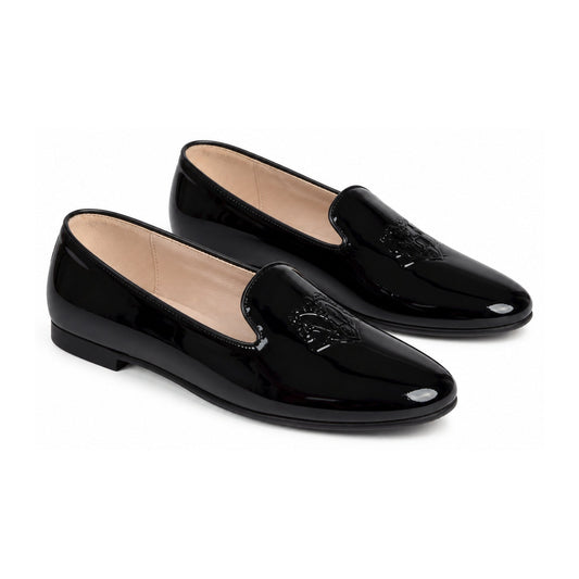 Black Patent Leather Smoking Loafer for Girl by London Kids