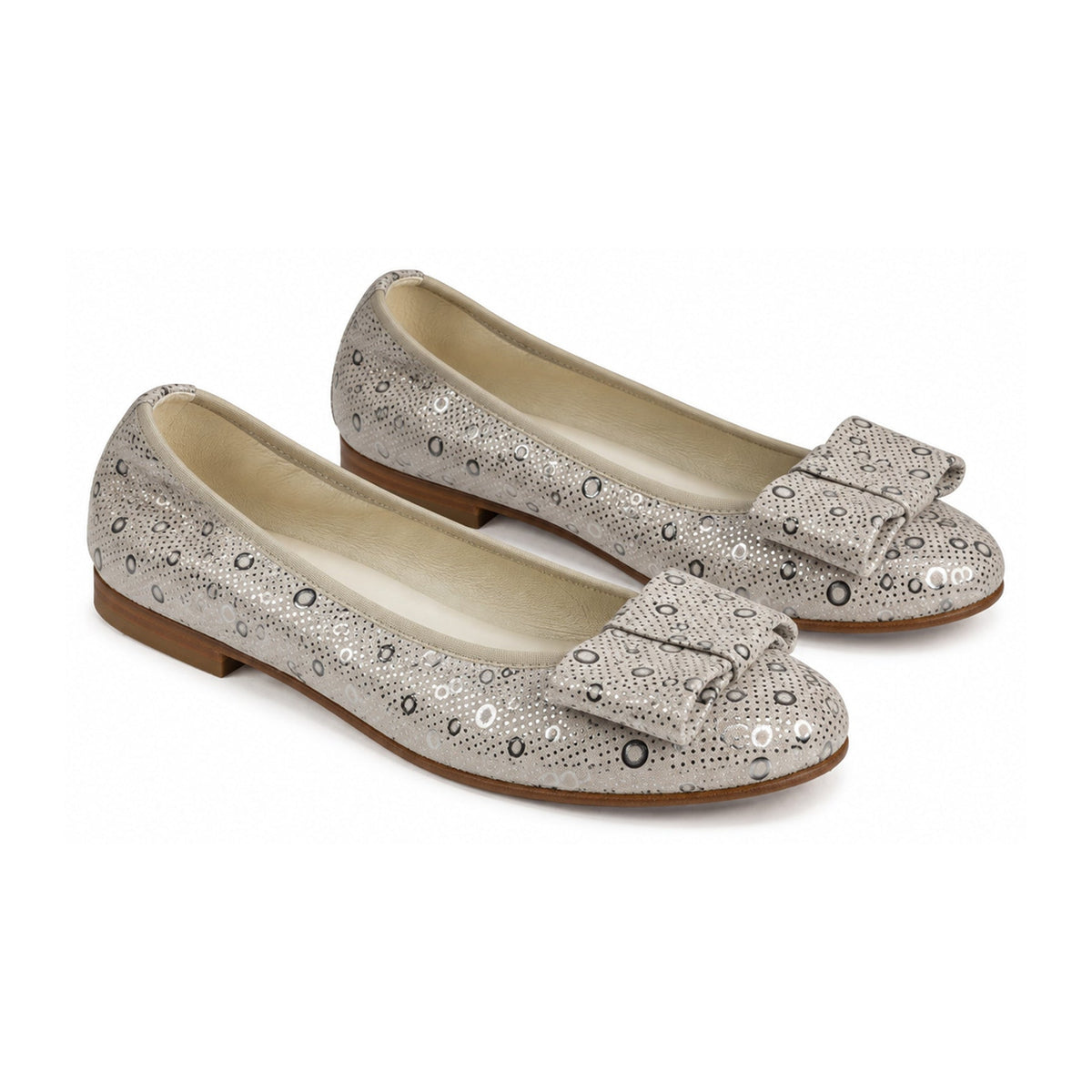 Beige Soft Leather Flats for Girls, Teens & Women by London Kids
