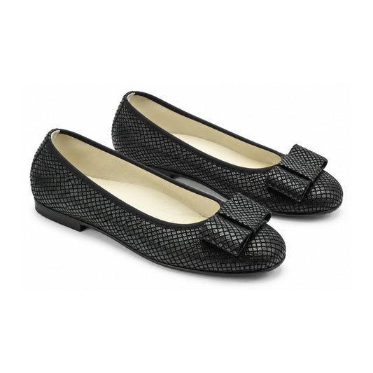 Black Soft Leather Flats for Girl/Teen/Women by London Kids