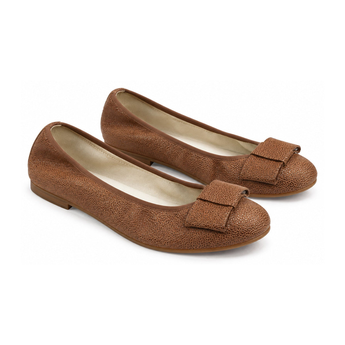 Tan Glitzy Flats for Girl/Teen/Women by London Kids