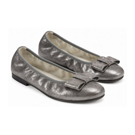 Gray Soft Leather Flats for Girl/Teen/Women by London Kids
