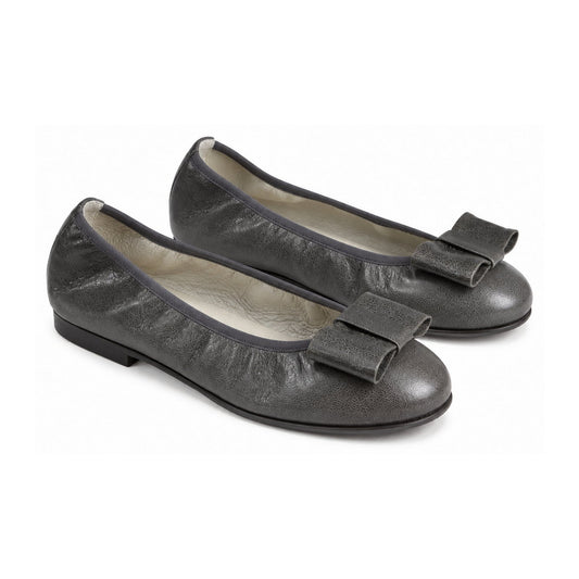 Gray Soft Leather Flats for Girl/Teen/Women by London Kids