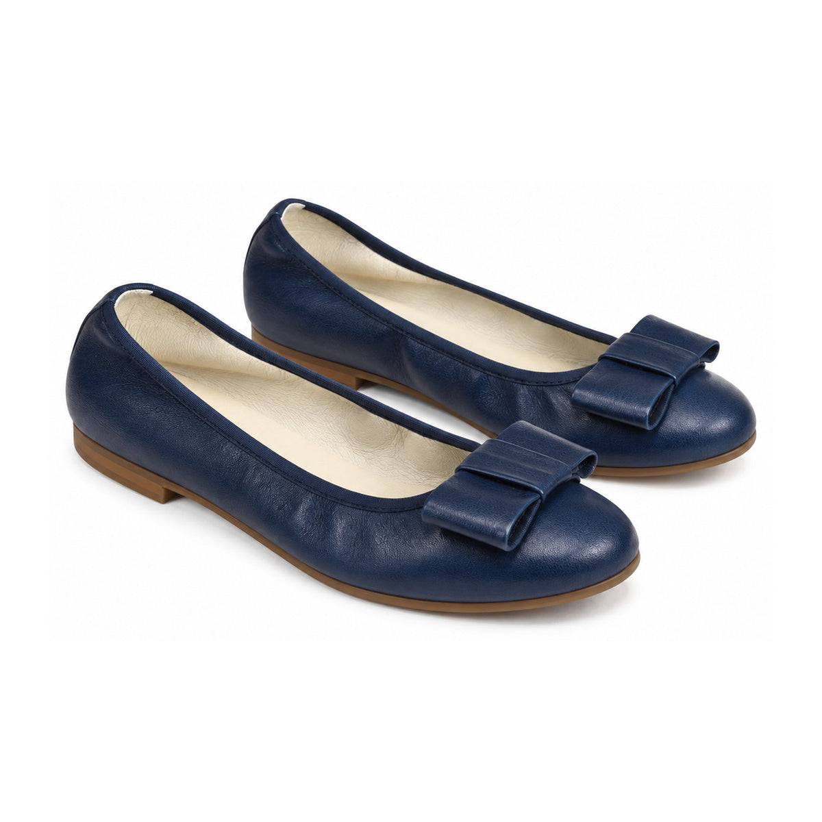 Navy Soft Leather Flats for Girl/Teen/Women by London Kids