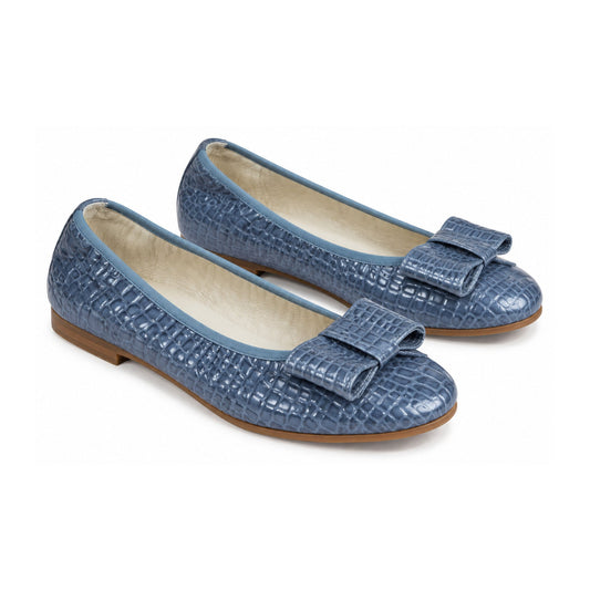 Light Blue Patent Leather Flats for Girl/Teen/Women by London Kids