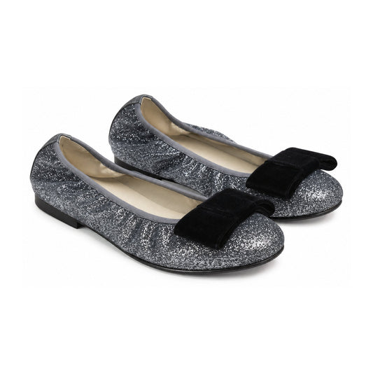 Silver Glitter Flats for Girl/Teen/Women by London Kids