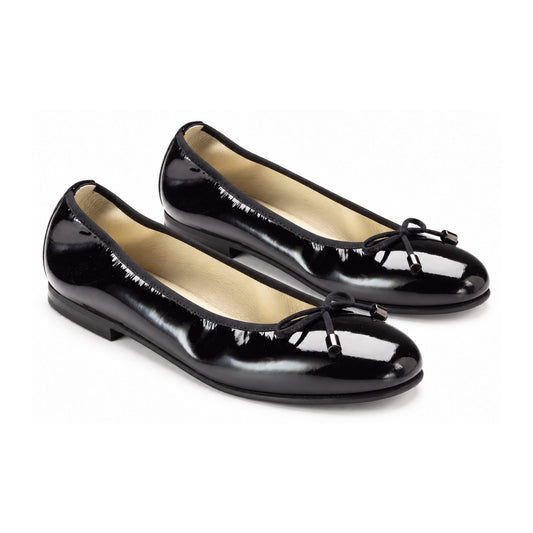 Black Patent Leather Flats for Girl by London Kids