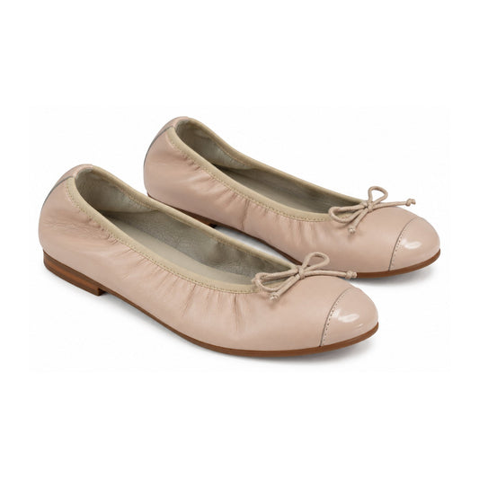 Pink Soft Leather Flats for Girl by London Kids