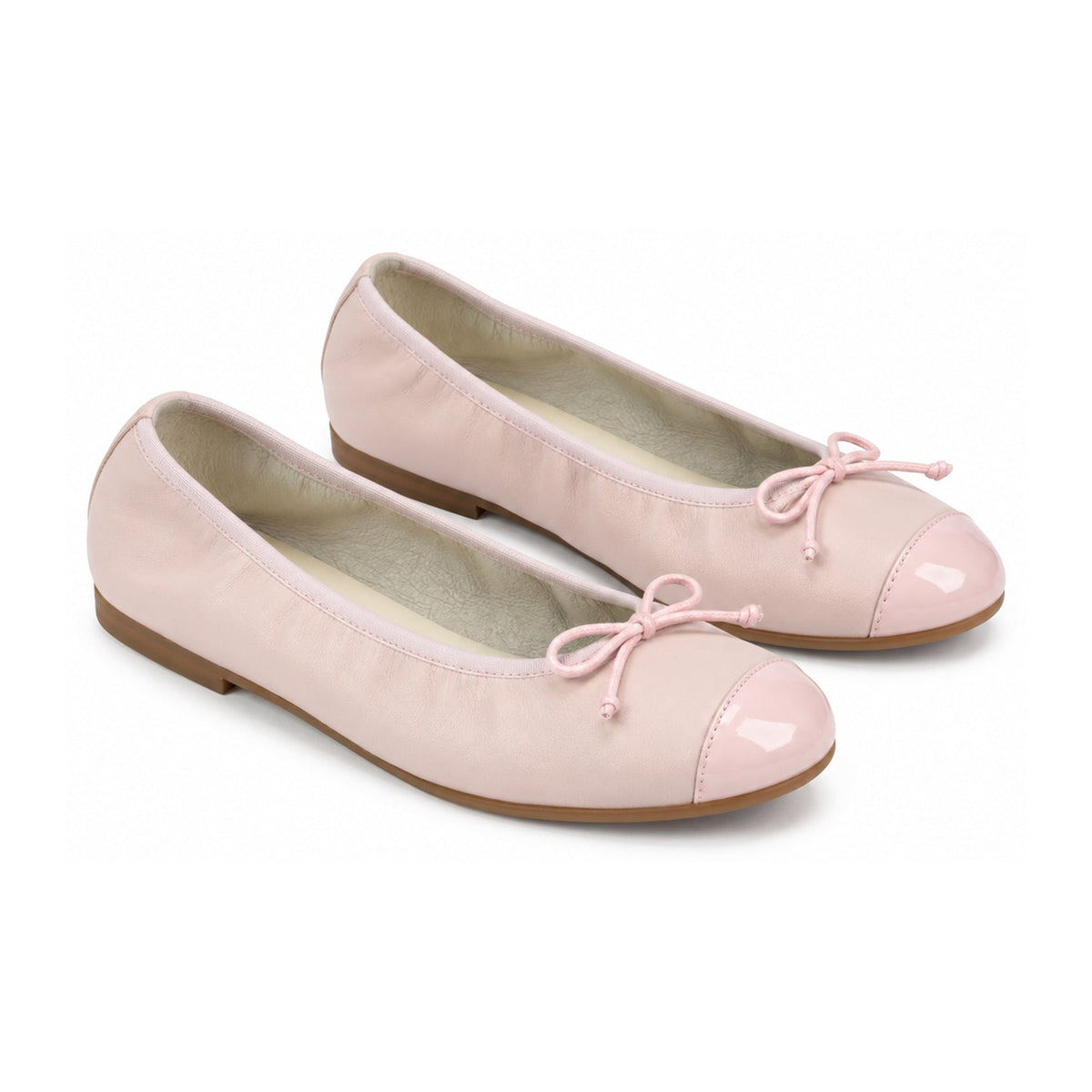 Pink Soft Leather Flats for Girl by London Kids