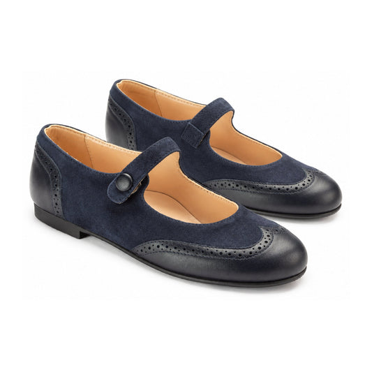 Navy Soft Leather Strap for Girl by London Kids