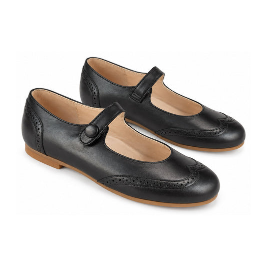 Black Soft Leather Strap for Girl by London Kids