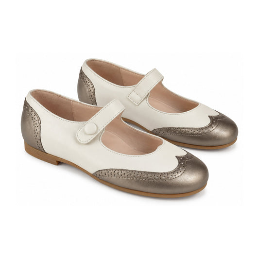 Cream Soft Leather Strap for Girl by London Kids