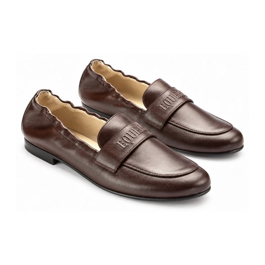 Brown Soft Leather Flat Loafer for Girl/Teen/Women by London Kids