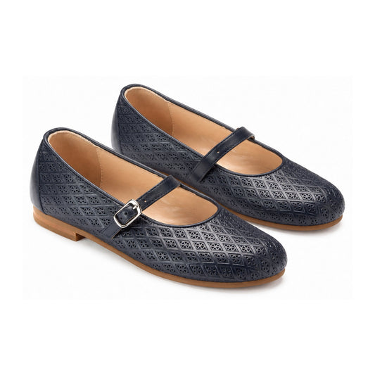 Navy Soft Leather Strap for Girl by London Kids