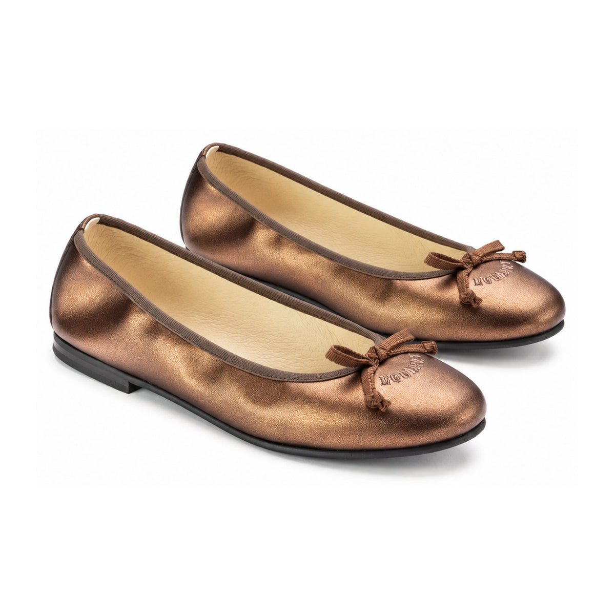 Bronze Soft Leather Flats for Girl/Teen/Women by London Kids