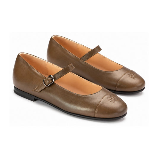 Carob Soft Leather Strap for Girl by London Kids