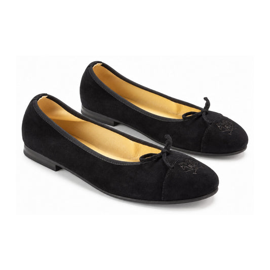 Black Suede Slip On for Girl/Teen/Women by London Kids