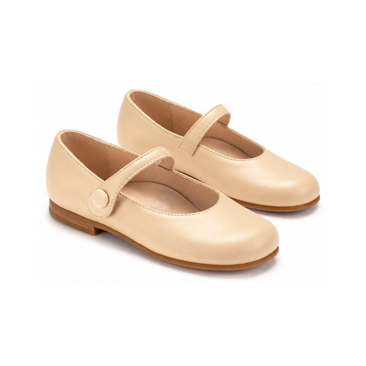 Cream Soft Leather Baby for Toddler/Girl by London Kids