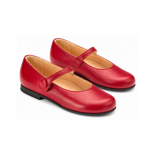 Red Soft Leather Baby for Toddler/Girl by London Kids