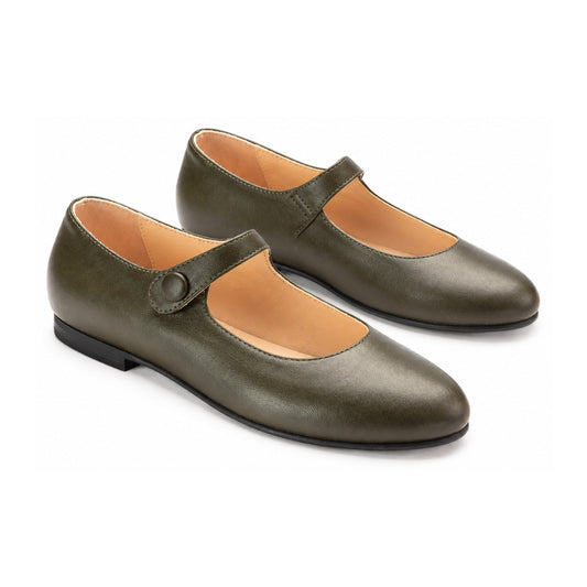 Green Soft Leather Strap for Girl by London Kids