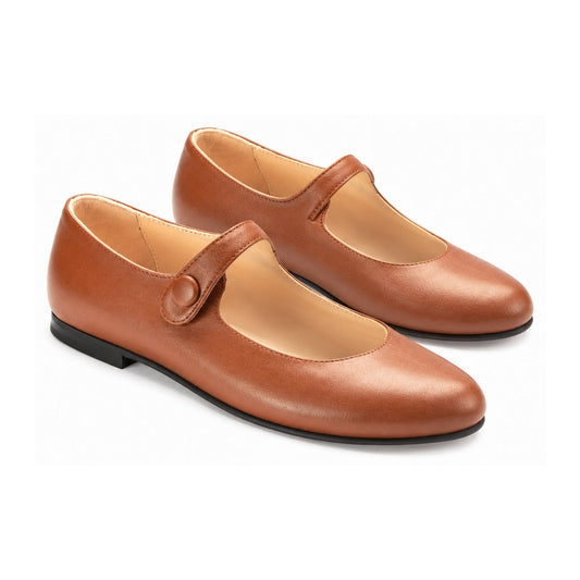 Tan Soft Leather Strap for Girl by London Kids