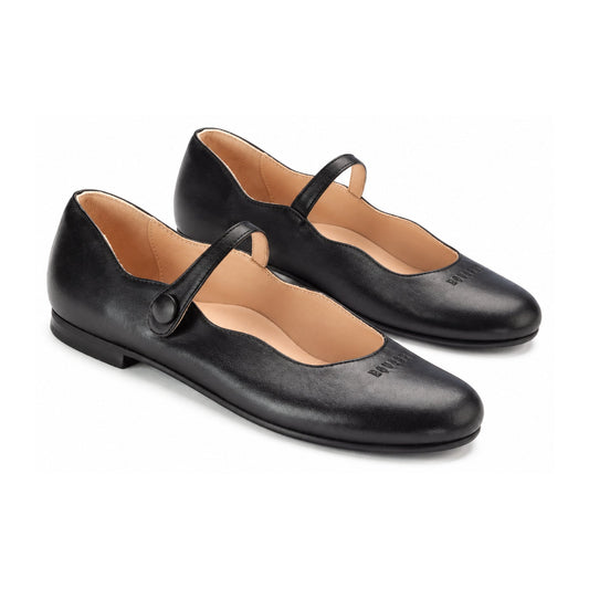 Black Soft Leather Strap for Girl by London Kids