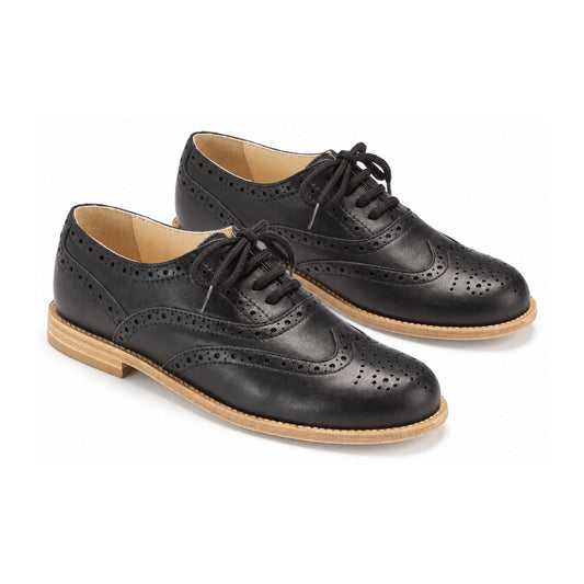 Black Soft Leather Lace for Boy by London Kids