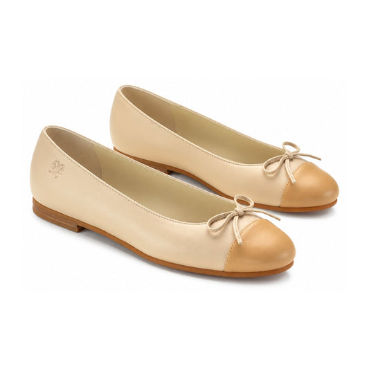Bamboo Leather Girls Summer Bow Shoe