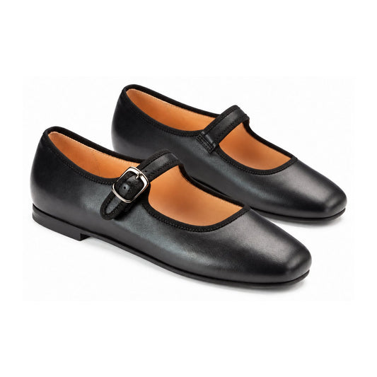 Black Soft Leather Mary Jane for Girl by London Kids