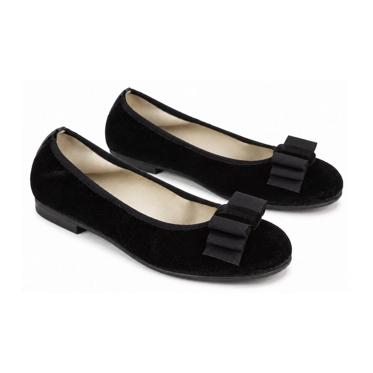 Black Velvet Flats for Girl/Teen/Women by London Kids