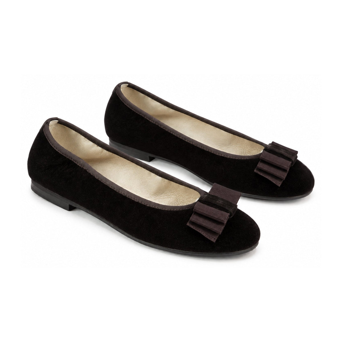 Brown Velvet Flats for Girl/Teen/Women by London Kids