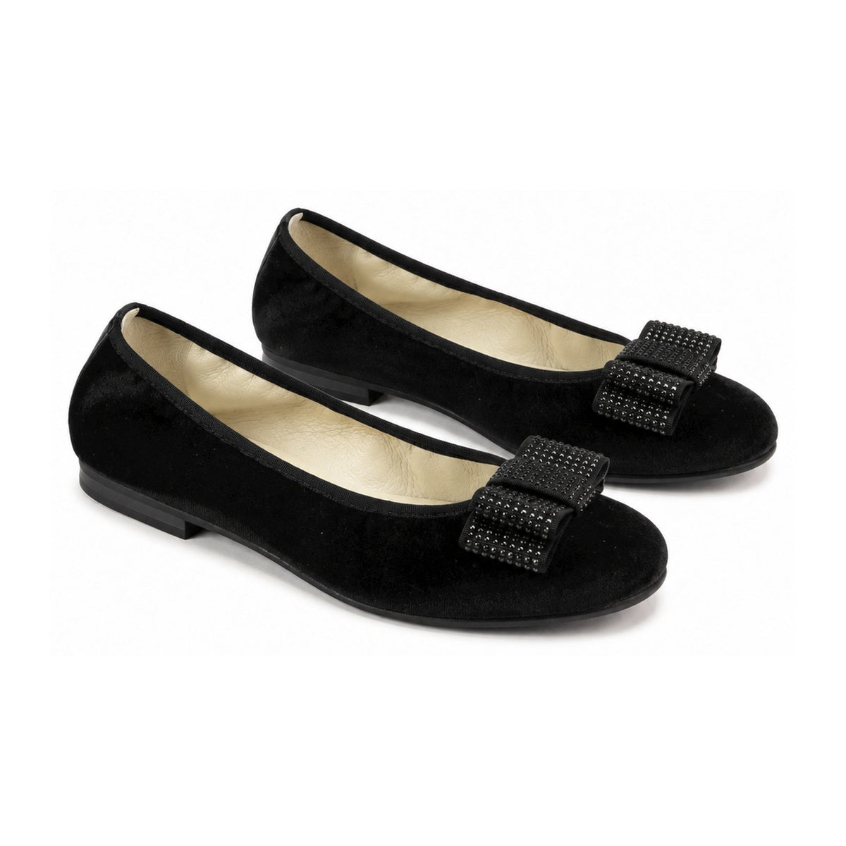 Black Velvet Flats for Girl/Teen/Women by London Kids