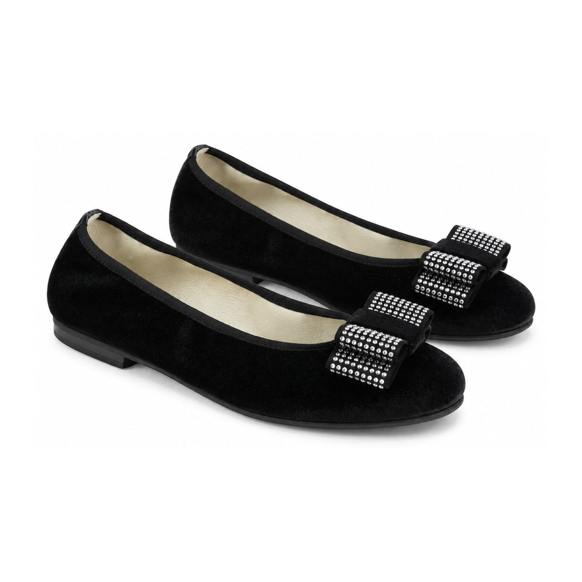Black Velvet Flats for Girl/Teen/Women by London Kids