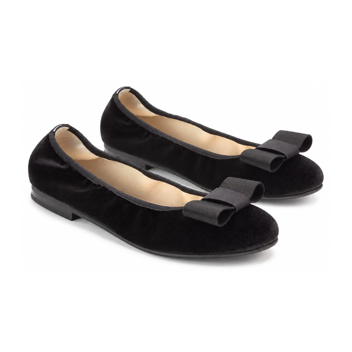 Black Velvet Flats for Girl/Teen/Women by London Kids