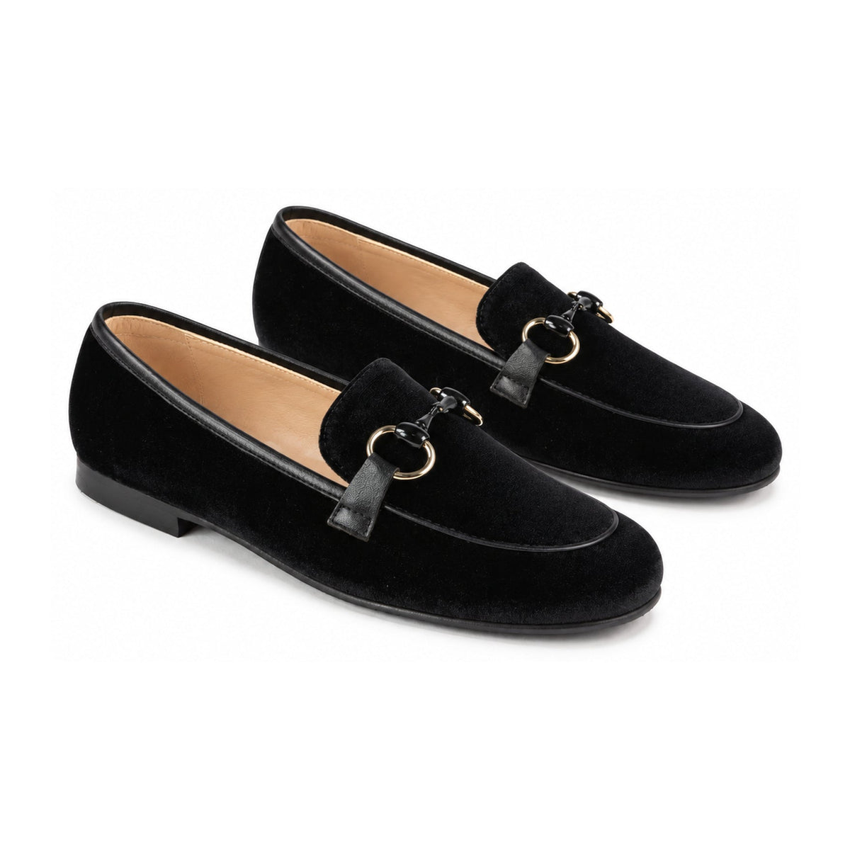Black Velvet Flat Loafer for Girl/Teen/Women by London Kids