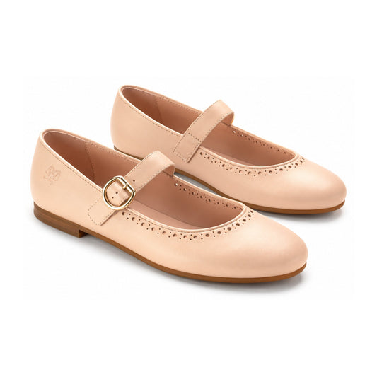 Pink Leather Girls Dressy Mary Jane