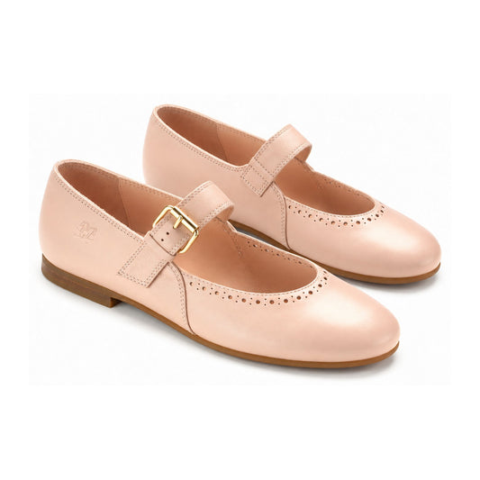 Pink Leather Girls Dressy Mary Jane