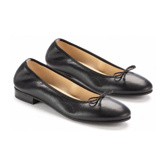 Black Soft Leather Flats for Teen/Women by London Kids