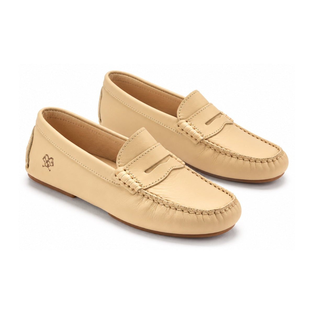 Beige Sahara Classic Penny Style Moccasin for Girls