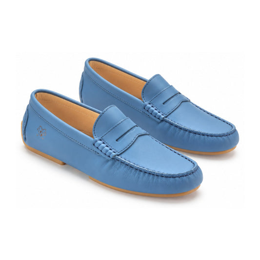 Sky Blue Sahara Classic Penny Style Moccasin