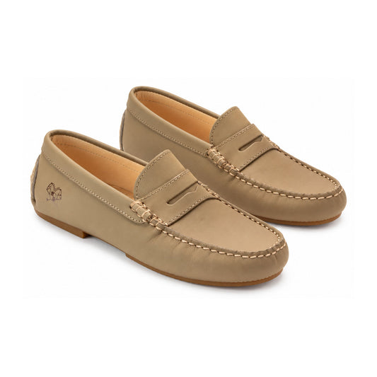 Taupe Sahara Classic Penny Moccasin for Girls