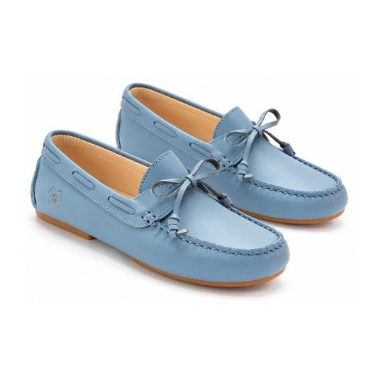 Blue Sahara Leather Soft Loafer for Girl by London Kids