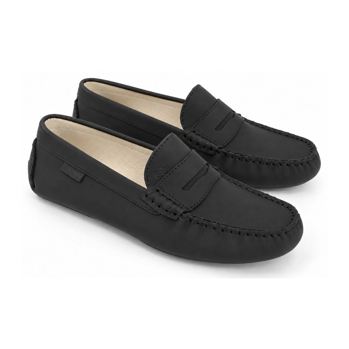 Black Sahara Leather Soft Loafer for Girl by London Kids