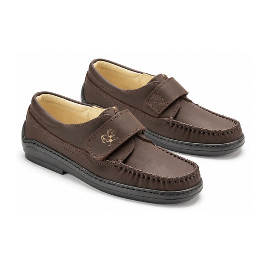 Brown Sahara Boys Velcro Shoe