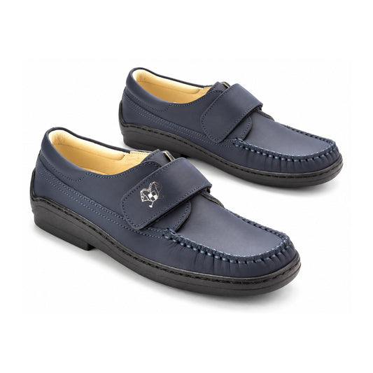 Navy Sahara Boys Velcro Shoe