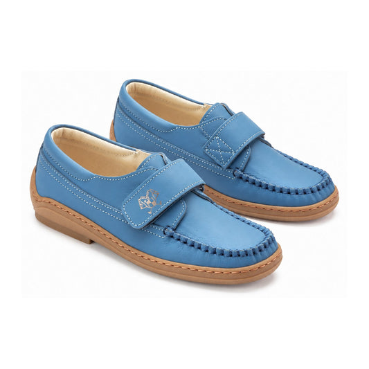 Sky Blue Sahara Boys Velcro Shoe