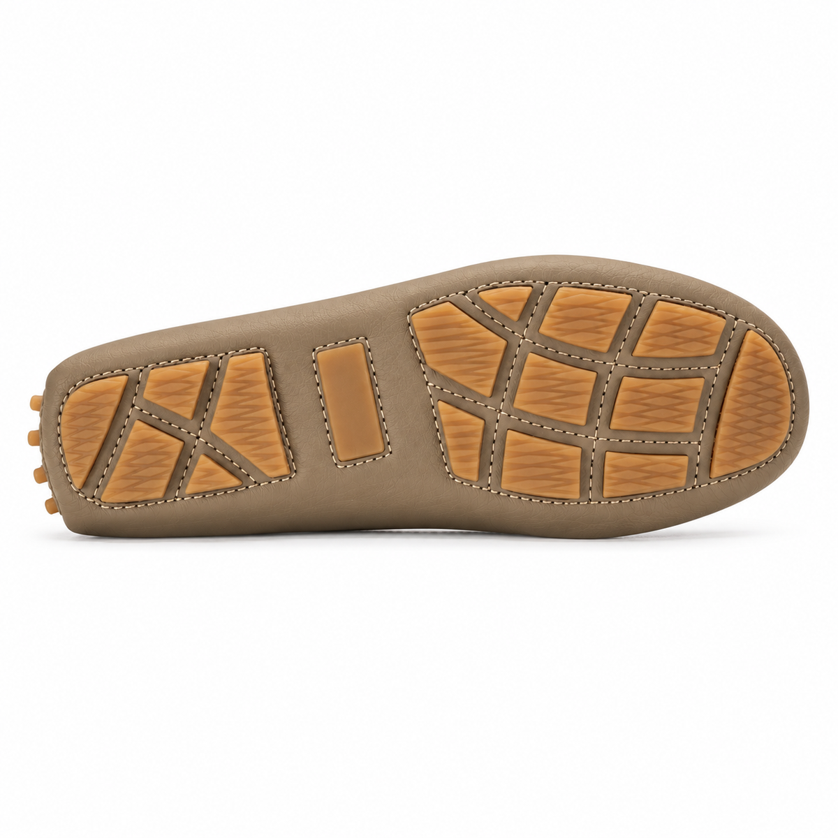 2677 - Taupe Sahara Girls Moccasin Loafer — sole bottom view