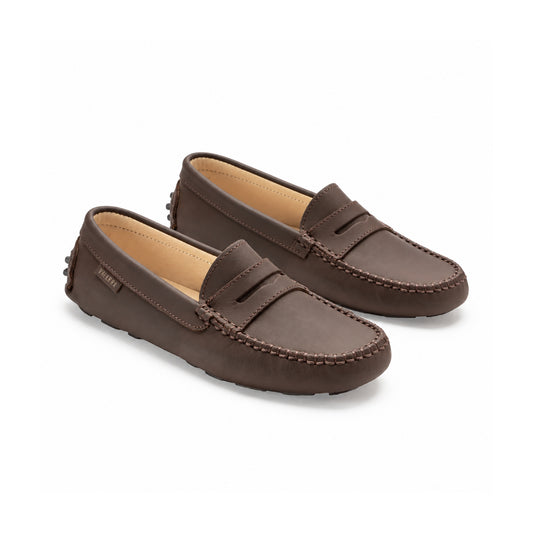 Brown Sahara Girls Mocassin Loafer